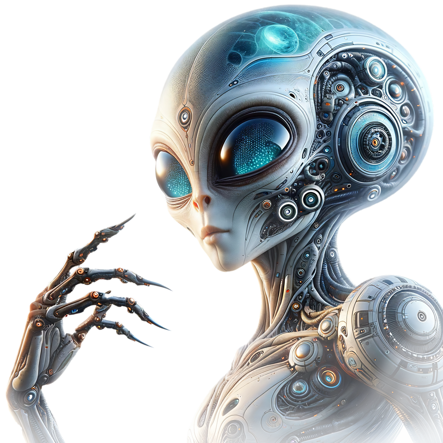 Advanced Alien Entity Art: Futuristic & Organic Creature Digital Downloads